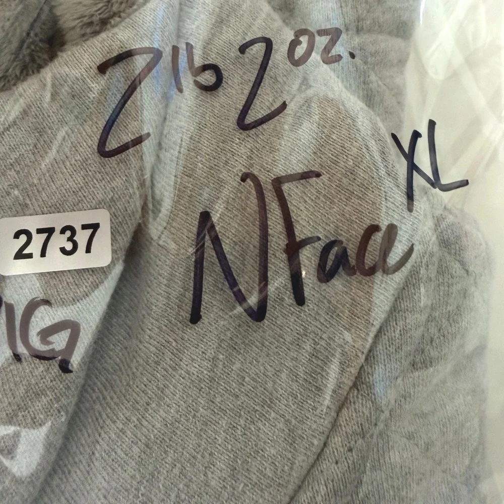 The North Face‎ Women's Quilted Fleece Coat XL Gray Faux Fur Lined Jacket